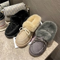 겨울 추천 신 단화 안감 털 퍼 모카신 방한신발 데일리신발 여자 패션