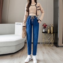 다이뻐 리틀깽스 데일리 편안한 밴딩 워싱 빈티지 배기 데님 팬츠