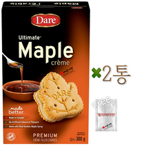 캐나다 데어 메이플 크림 쿠키 300g Maple Cream Cookies made with maple syrup peanut free+멀티비타민 캐나다 직배송, 2박스
