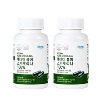 애터미 애터미 퓨어 엽록소 스피룰리나 스피리루나 스피루리나 100% 항산화 항산화제 피부건강 에터미 아토미 건강기능식품 식약처 인증 인정 영양제, 2통