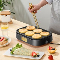 가정용 국화빵 기계 풀빵 간식 메이커 국화빵 제조기, 핑크  냄비 커버