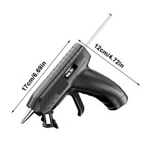 40w 전기 핫멜트 접착제 총 충전식 리튬 무선 핫멜트 접착제 기계 손 공예 전동 공구 키트, 검은색