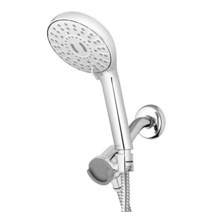 Waterpik 마그네틱 듀얼 도크 높이 조절 가능한 핸드 헬드 샤워 헤드 1.5m(5피트) 금속 호스 및 PowerPulse 샤워 마사지 크롬 QMP-863ME 워터픽, Chrome
