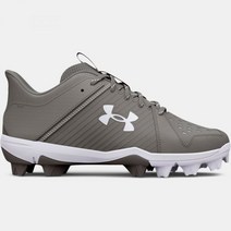 키즈 UA 언더아머 언더아머 리드오프 로우 RM 주니어 베이스볼 야구 Cleats - BaseballGray/White 3025600-100