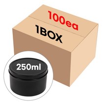알루미늄 틴케이스 250ml 블랙 100개(BOX) 캔들 용기 도매, 100개