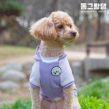 동그랑댕 강아지옷 소형견 티셔츠 후드티 강아지커플룩 신축성좋은 반려견옷, 퍼플