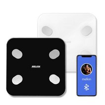 멜킨스포츠 멜킨 스마트 바디 스케일 인바디 체중계 전자 비만도 체지방 계산기 가정용 몸무게 측정기, 스마트바디스케일_화이트