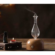 아로마램프 오일버너 수면 향초 램프 디퓨져 병 원목, 진저 옐로우 로그 톨 보틀 사일런트 B1