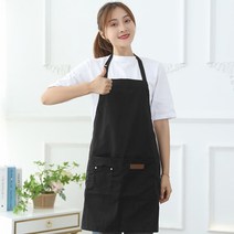 트리공방 모던 캔버스 앞치마(블랙) 가정용 업소용 추천 DHH01123BB, 제목색상또는랜덤