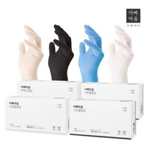 아빠마음 라텍스니트릴장갑 100매 식품인증 캠핑 요리, 니트릴 블루 대형100매
