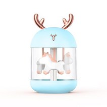 복합식 가습기 청소안해도되는 편백나무 타워형 기화식 미니 완전세척 필터없는 청소편한 샤오미 통세척 홈쇼핑 무필터 따뜻한 밥솥 세척편한 분무량많은 안방 무중력 아기, 포니 앤틀러 블루