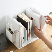 미니 책꽂이 책상 정리 정리함 간이 3단 책상위 책정리함 인테리어 책장 칸막이 거실, 화이트