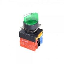 2A0B 3단 수동 셀렉터 스위치 트랜스부착형 LED 램프 125V DC 22mm NS22-S3-L3D2A0B4PIN 22파이 수동 3단 LED, 옐로우 [NS22-S3-L3DY2A0B]