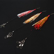 싸가지피싱 꽃게 유동 문어채비 반짝이 스커트 돌 문어 낚시 채비 여수선상낚시 삼천포 통영 군산 격포 문어낚시, 야광문어채비(2개입) 레드골드