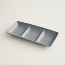 모던플러스 3절 3칸 나눔접시, 다크블루, 1개