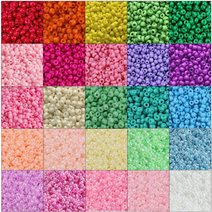 블링비즈 컬러 시드비즈 3mm 4mm 구슬 비즈공예재료 마스크스트랩 반지 팔찌 목걸이 20g, R15 보라색