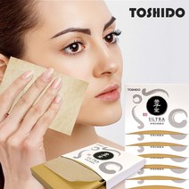 토시도 마 기름종이 골드 100매x 6개 100% 천연마 슬라이딩 팝업형 피지제거지, 1개