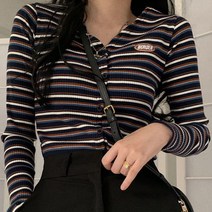 여성 숏 자켓 의세련된 넥 카디건 스웨터 봄 스트라이프 캐주얼 얇은 니트 탑 여성 빈티지 점퍼 자켓