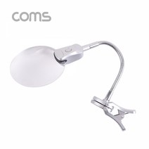 LED 집게 조명 돋보기 확대경 스탠드 GW78391C 작업등, 1