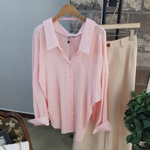 상상그이상 여성용 국내제작 끈셔츠 오버핏 언발 백스트랩 포인트 유니크한 여성스러운 디자인 무지 레이온소재 단정한 긴팔셔츠 슬랙스코디