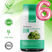 미국 DIM 에스트로겐 밸런스 다낭성 난소 증후군 영양제, 6통, 90캡슐