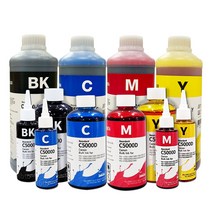 잉크테크 C5000D 대용량 무한 리필 잉크 캐논 호환 MB2020 MB2120 MB2320 MB2720 MB2760 MB5090 MB5160 MB5190, 250ml, 1개, C5000/C5000D(검정안료+컬러염료) set