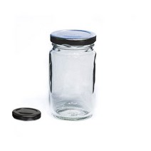 국산 투명한 유리밀폐용기 모음 공병 다용도병, 200ml 블랙