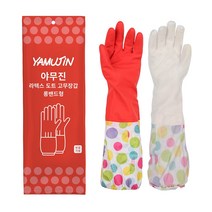 야무진 라텍스 도트 고무장갑 10개입, 대(L), 1개
