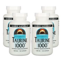 소스 네츄럴스 타우린 1 000mg 캡슐 120정, 120개, 4개
