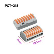 배전블록 1020pcs 터미널 블록 pct212-pct218 spl-2-3 범용 소형, pct218, 팩 당 20pcs