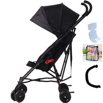 초경랑 접이식 기내용 유모차 유모카 기내반입 유아동반 여행, 강화형(블랙)+펜스