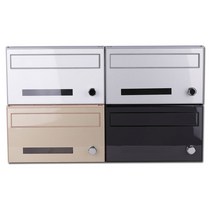 고급 다세대 우편함 아파트 빌라 벽걸이 우체통 / 플랫400, 골드-키타입형, 120mm, 투입구 우측