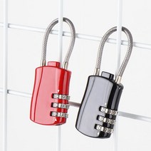 와이어자물쇠 번호열쇠 미니 다이얼 자물통 수리 서랍, yeji10200 레드