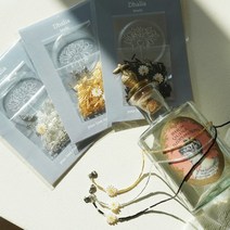 Dahlia 데이지자개 스틱 비즈 목걸이 스트랩 만들기 DIY 세트