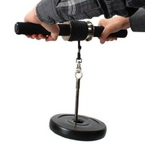 팔뚝 트레이너 운동기구 베어링 로프 회전근 운동 차력 무술, 블랙(벨 포함)