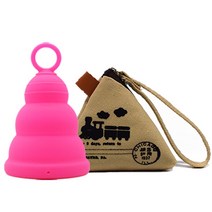 생리컵 생리컵추천 위생생리컵 timkdle period 컵 여성 위생 제품 실리콘 생리 컵 copa menstrual plegable with 휴대용 가방, 1pc 임의의 색상, 작은, 1개