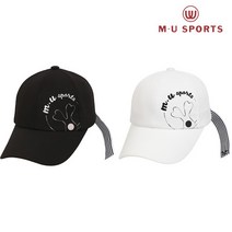 [AK PLAZA] [엠유스포츠] 여성 프린트 육각캡 (MU22133H206), 블랙