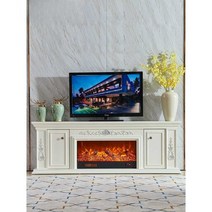 전기벽난로 대형 불멍 로망 고급형 LED난로 불멍, 모델 B 2.0미터 아이보리 화이트+장식용 불