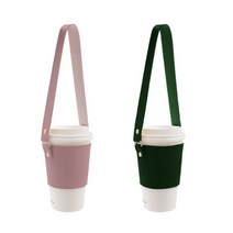 엔템 커피 컵 홀더 테이크아웃 컵슬리브, 연그레이, 1개