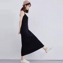 S1Y 롱원피스 몸매 부각 에스라인 면소재 부드러운 재질 LD33eaW