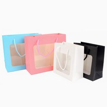 사각창 선물용종이가방 종이 쇼핑백 종이가방 꽃다발, 화이트