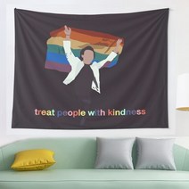 요가 매트 harry styles fine line 태피스트리 환각 화려한 벽걸이 벽, 95x75cm LED 없음