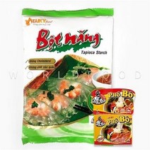 베트남 봇낭 타피오카 100% 전분 분말가루 Bot Nang 포보묶음, 400g, 5개