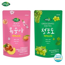 자연생각 아이스티 복숭아10팩 +청포도10팩 (총20팩), 20팩, 190ml