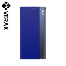 P437 갤럭시노트8 클리어 뷰 커버 가죽 케이스 실버