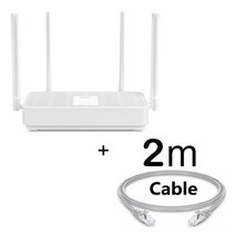 핫딜 netis공유기 iptimea1004 샤오미 레드미 와이파이 라우터 160MHz 고대역폭 OFDMA 효율적인 전송 2.4GHz 5GHz 메쉬 네트워킹 AX3000, [04] add UK plug, [03] Add 2m CAT 6 Cable, 15.add UK plug - Add 2m CAT 6