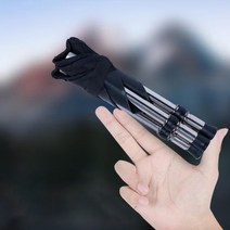 알루미늄 포켓사이즈 휴대용 접이식 캠핑의자 낚시 등산, 블랙, 1개