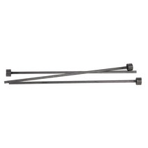 Utoolmart 2mm 직경 라운드 팁 스틸 스트레이트 이젝터 핀 펀치 100mm 롱 실버 그레이 10개