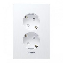 나노 나노 아트2 화이트 전기 전등 스위치 매립 접지 방우 콘센트 맹커버 커버 교체, 추가02-1.콘센트 보조대 2개용(화이트), 상세 설명 참조