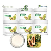 파파인 효소 단백질 분해효소 소화효소 파파야 열매 추출물 분말 가루, 200g, 6통